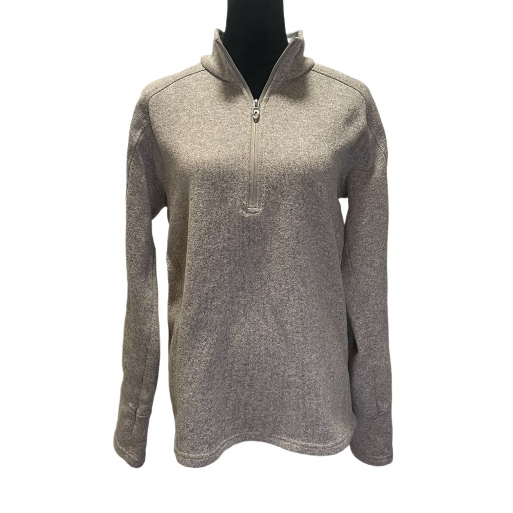 Polar King Women’s S 1/4-Zip Fleece Pullover Warm Outdoors Hiking Tan Neutral